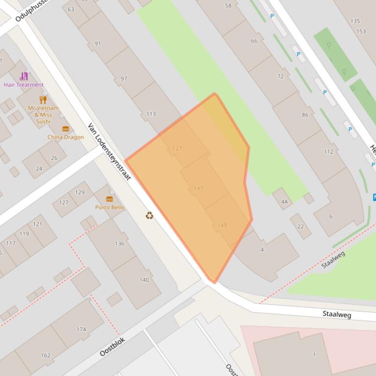 Kaart van postcodegebied 2612SC.