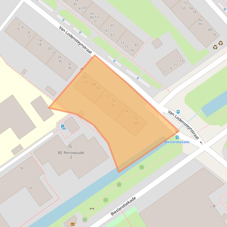 Kaart van postcodegebied 2612SG.