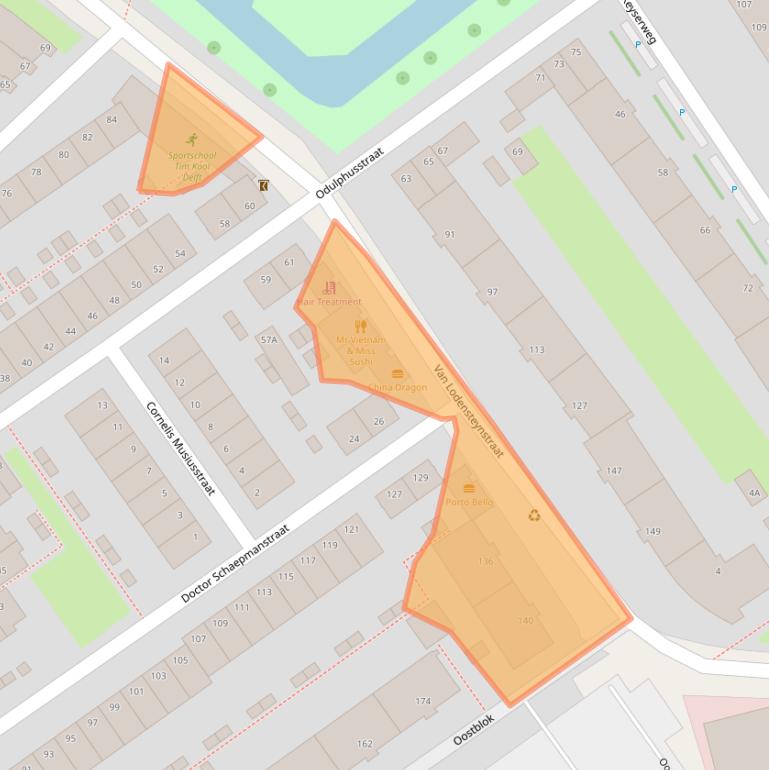Kaart van postcodegebied 2612SK.