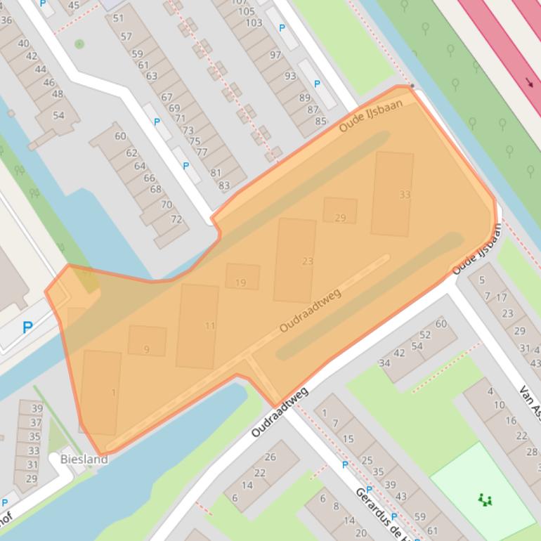 Kaart van postcodegebied 2612SL.