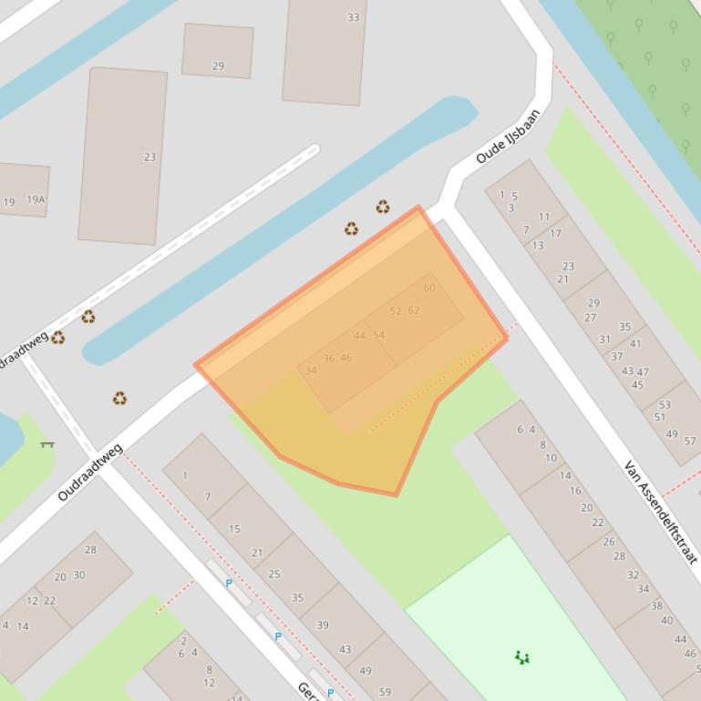 Kaart van postcodegebied 2612SN.