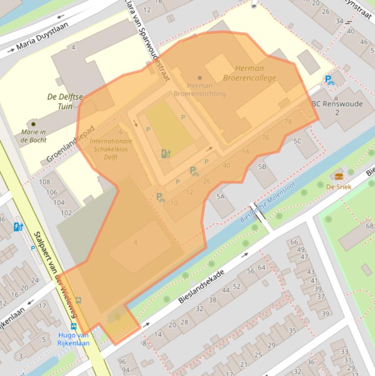 Kaart van postcodegebied 2612SP.