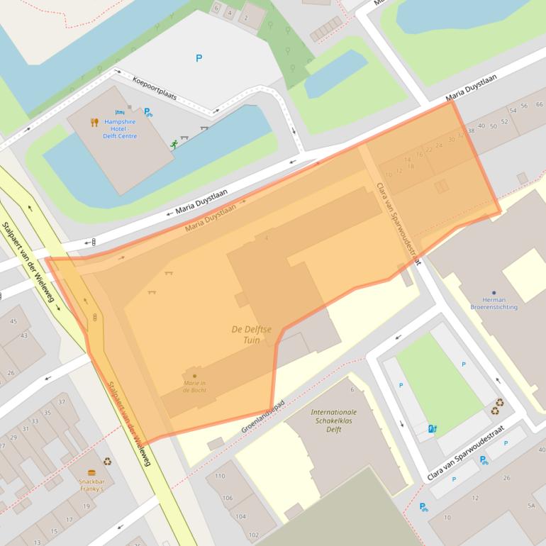 Kaart van postcodegebied 2612SR.