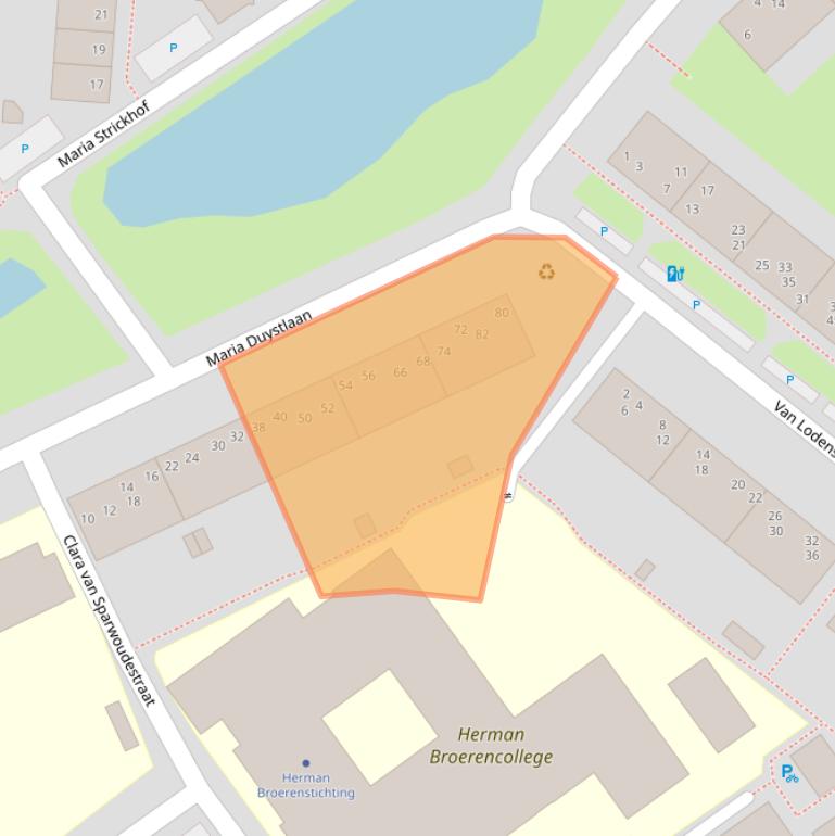 Kaart van postcodegebied 2612ST.