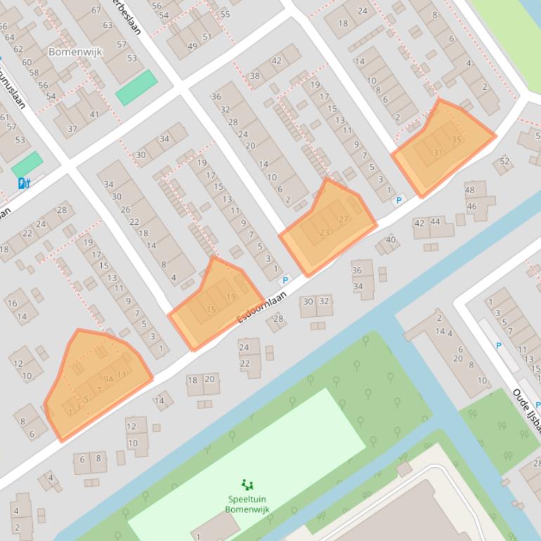 Kaart van postcodegebied 2612TA.