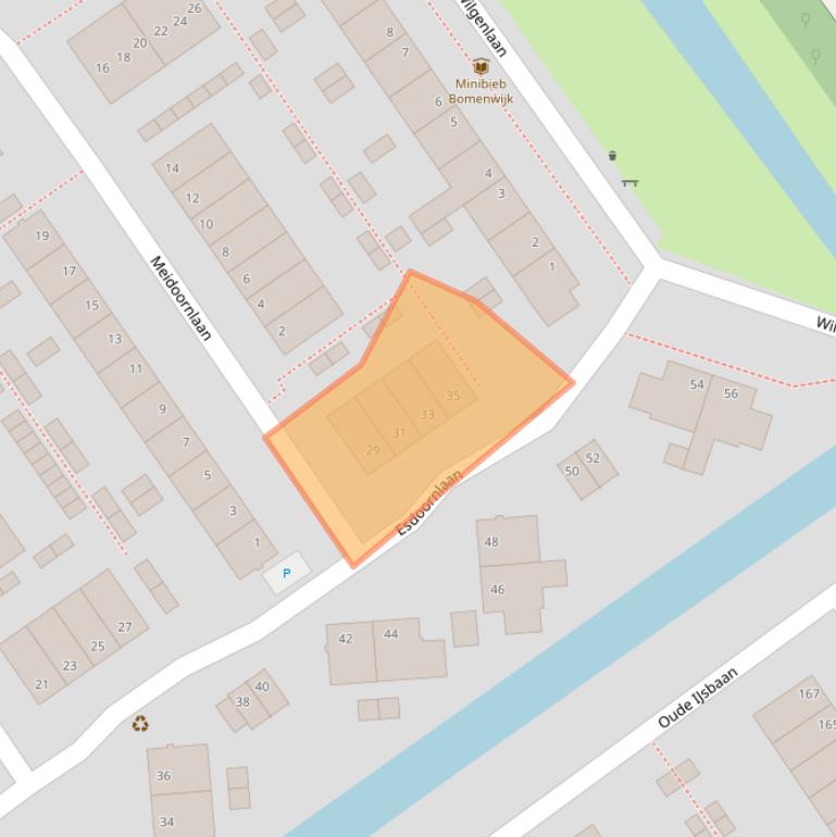 Kaart van postcodegebied 2612TC.