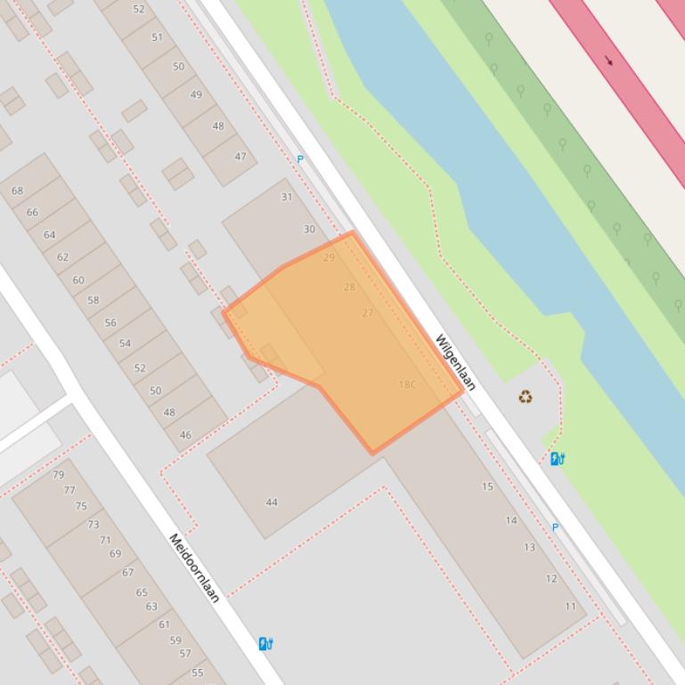 Kaart van postcodegebied 2612TK.