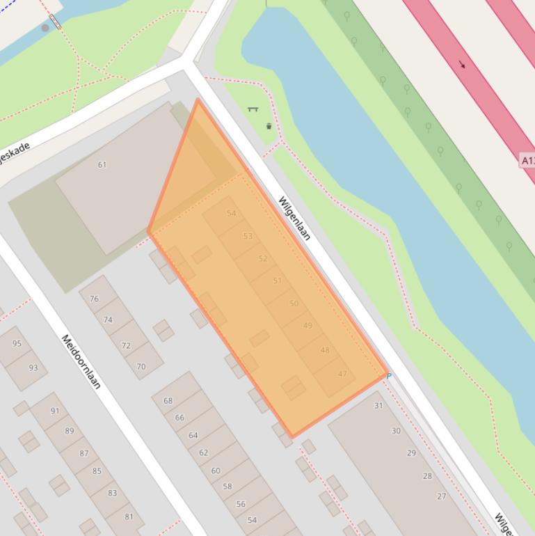 Kaart van postcodegebied 2612TL.