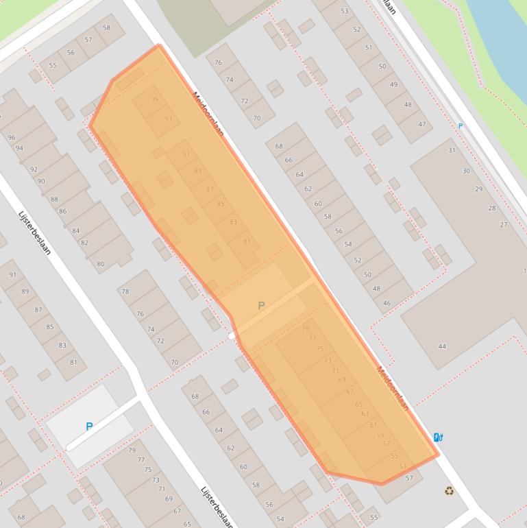 Kaart van postcodegebied 2612TP.