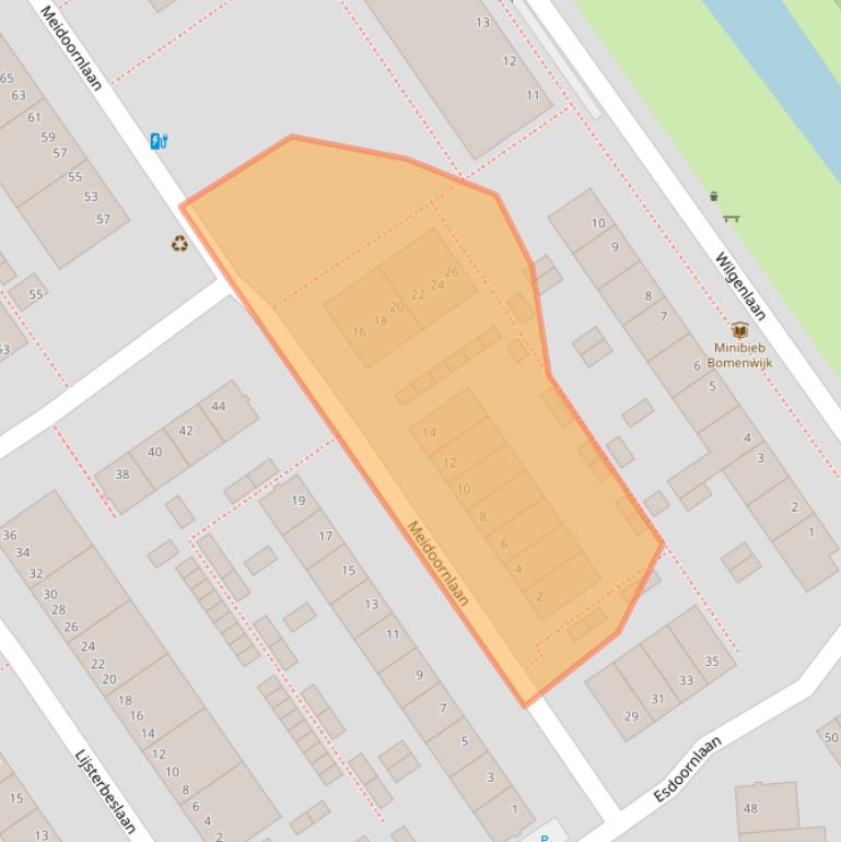 Kaart van postcodegebied 2612TR.