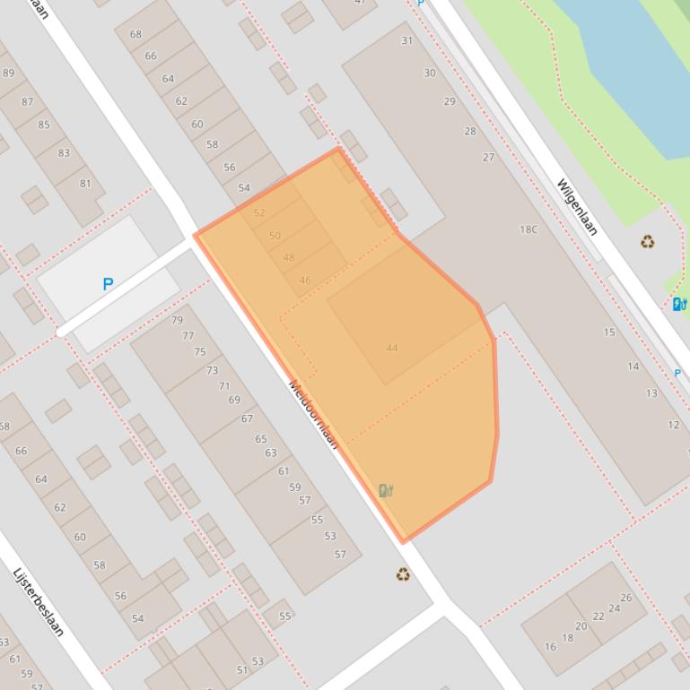 Kaart van postcodegebied 2612TS.