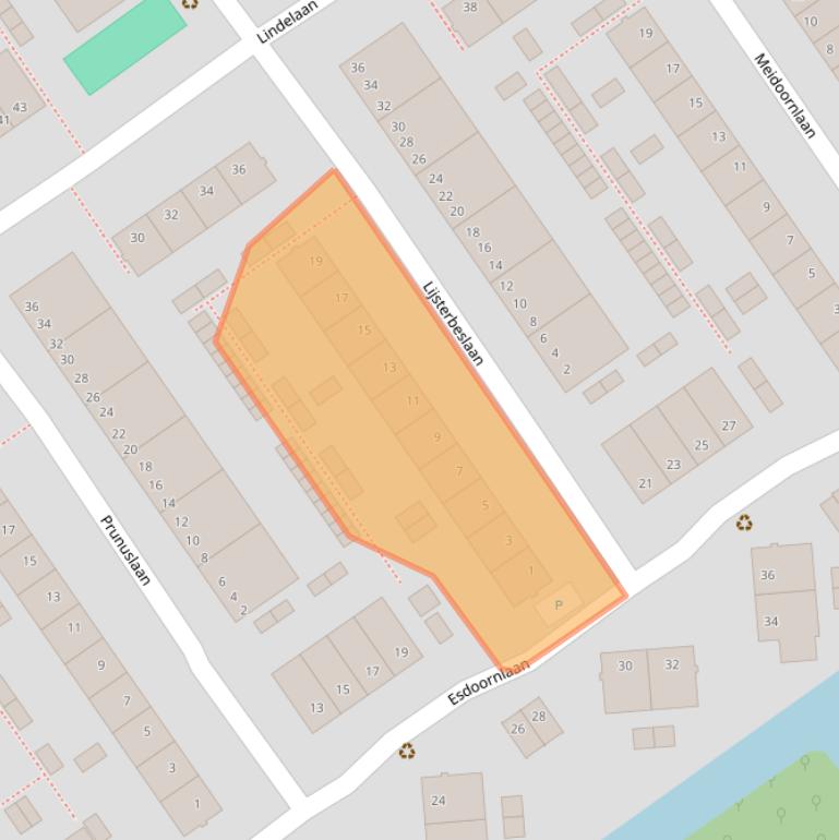 Kaart van postcodegebied 2612TV.