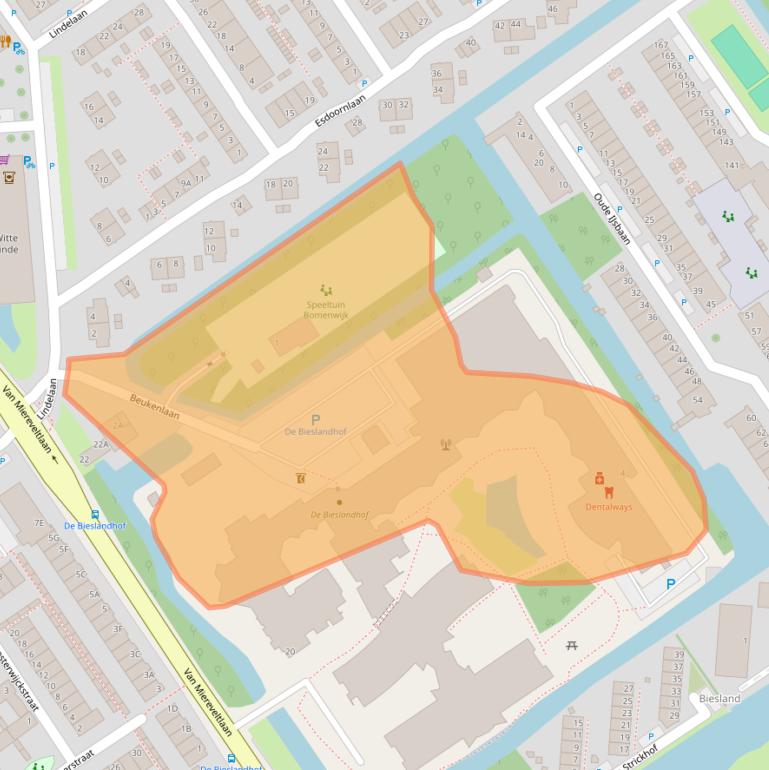 Kaart van postcodegebied 2612VC.