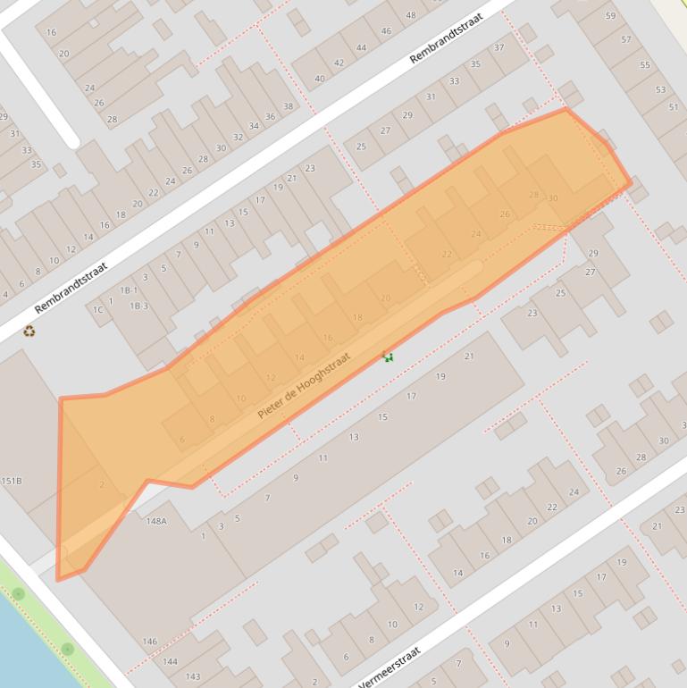 Kaart van postcodegebied 2612VE.