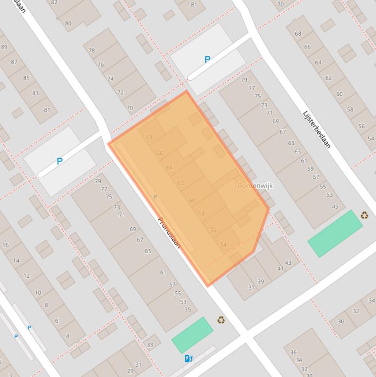 Kaart van postcodegebied 2612VP.