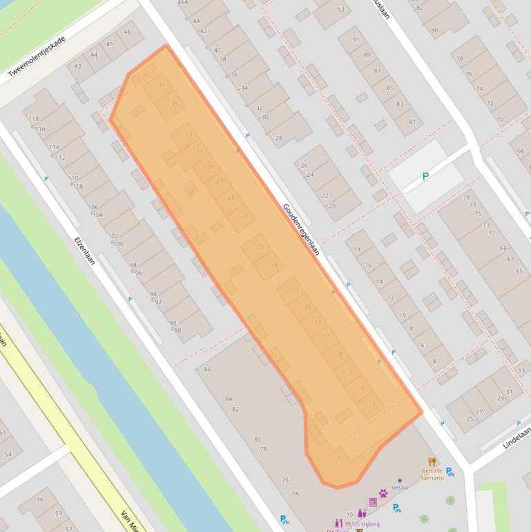 Kaart van postcodegebied 2612VS.