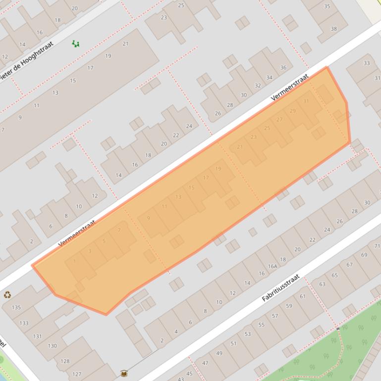 Kaart van postcodegebied 2612XJ.