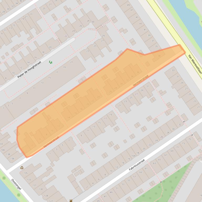 Kaart van postcodegebied 2612XK.