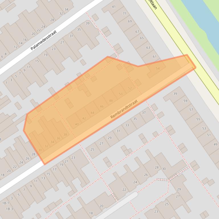 Kaart van postcodegebied 2612XN.