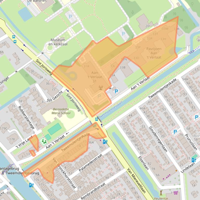 Kaart van postcodegebied 2612XW.