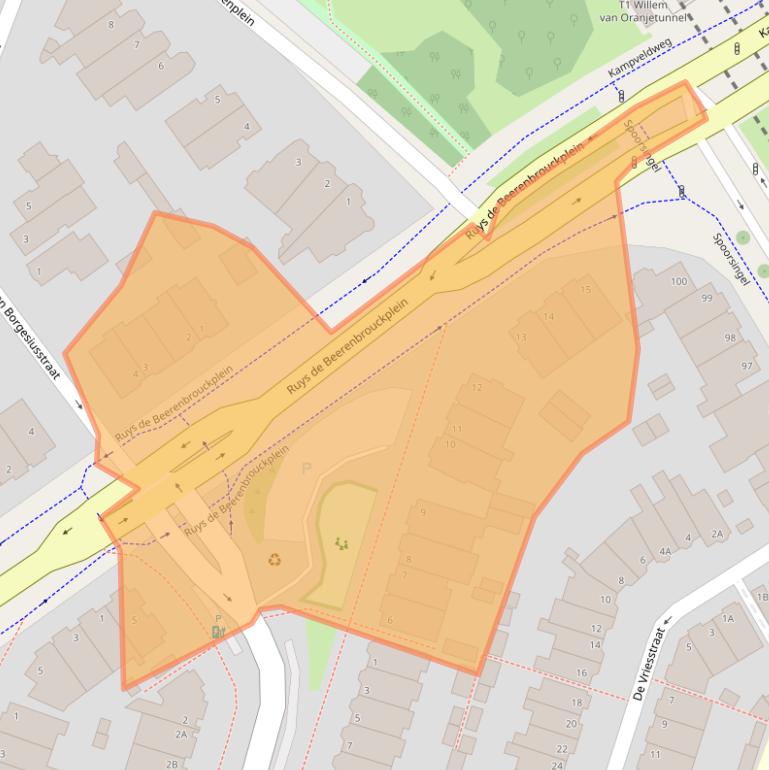 Kaart van postcodegebied 2613AR.