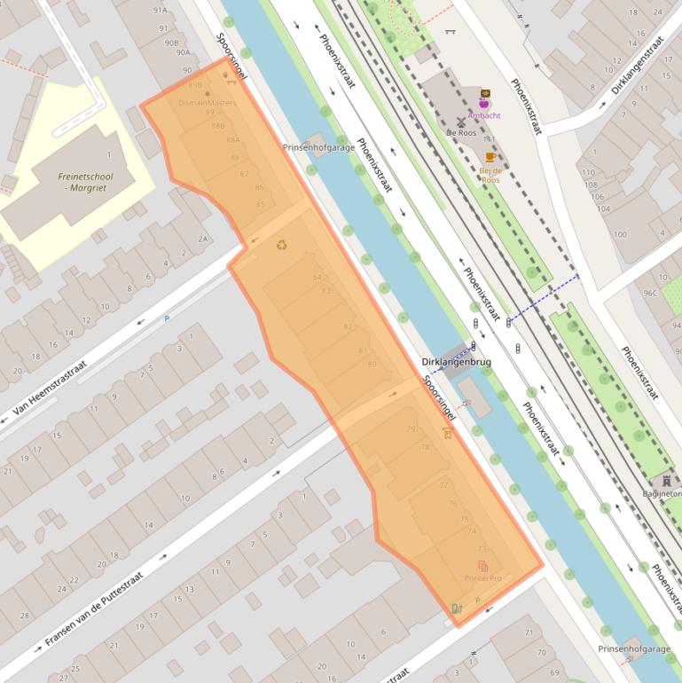 Kaart van postcodegebied 2613BB.