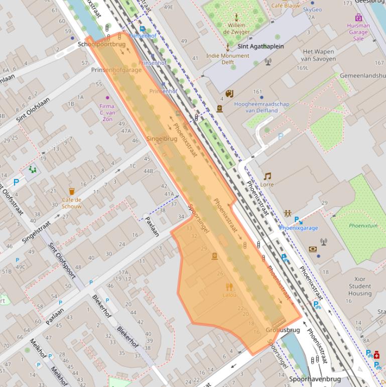 Kaart van postcodegebied 2613BE.