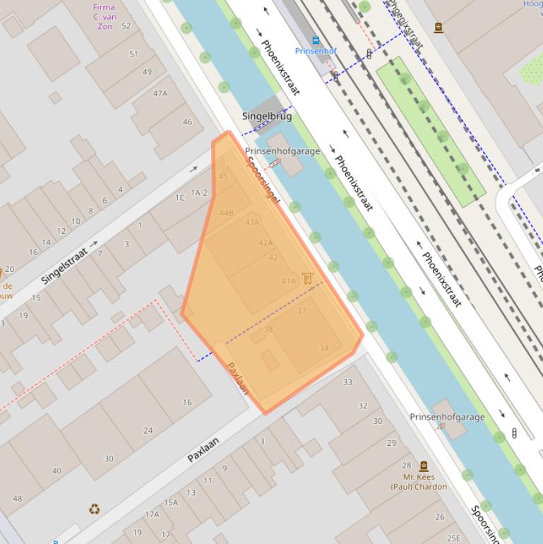 Kaart van postcodegebied 2613BG.