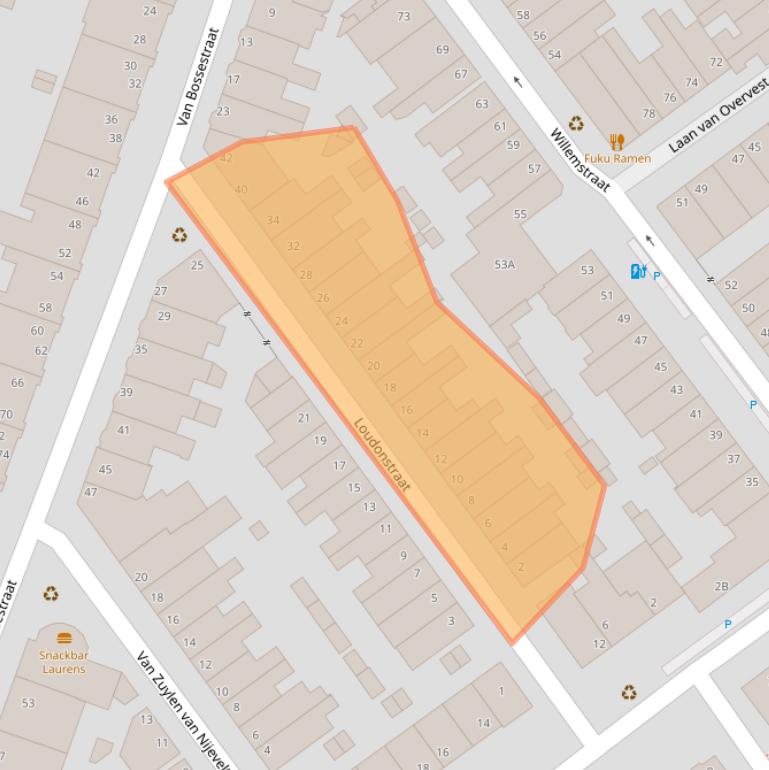 Kaart van postcodegebied 2613CV.