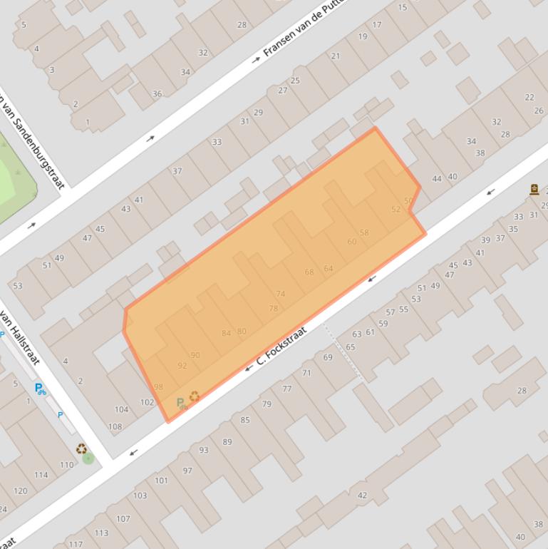 Kaart van postcodegebied 2613DH.