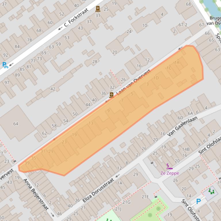 Kaart van postcodegebied 2613DK.