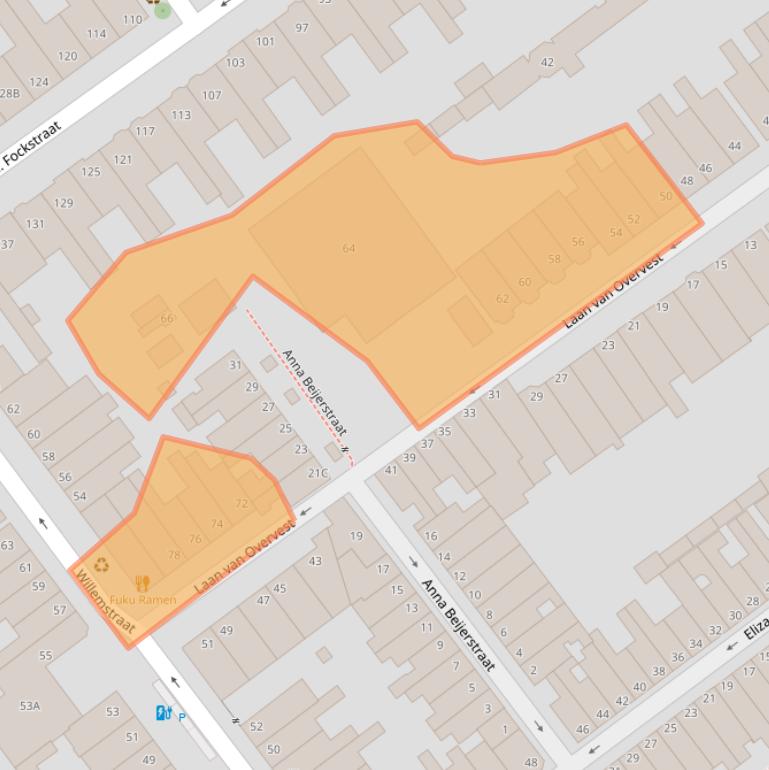 Kaart van postcodegebied 2613DN.