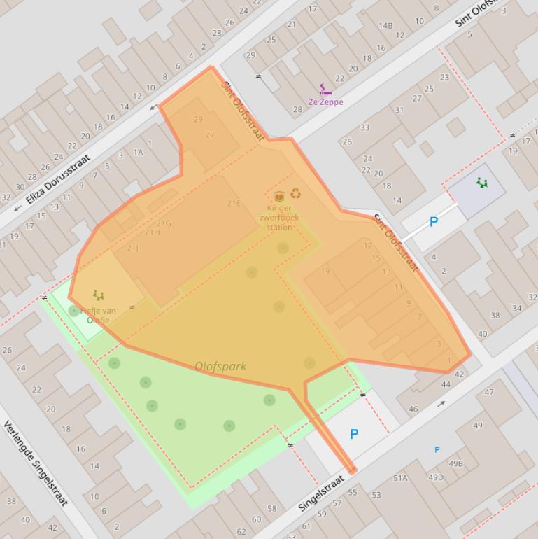 Kaart van postcodegebied 2613EK.