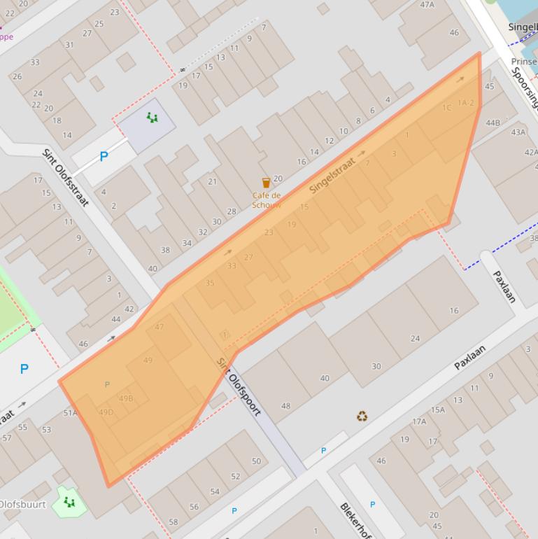 Kaart van postcodegebied 2613EM.