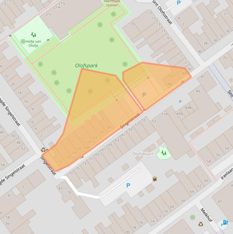 Kaart van postcodegebied 2613ER.