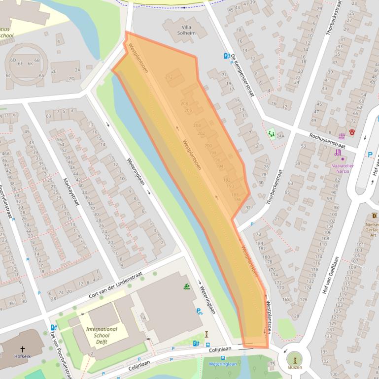 Kaart van postcodegebied 2613GS.
