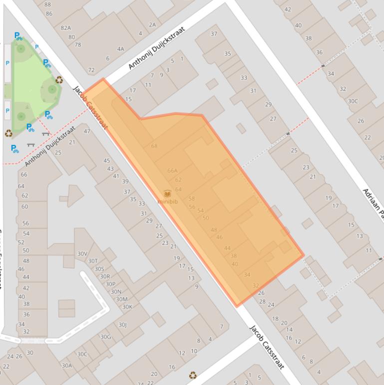 Kaart van postcodegebied 2613HC.