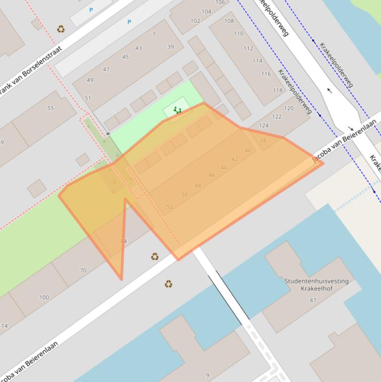 Kaart van postcodegebied 2613JH.