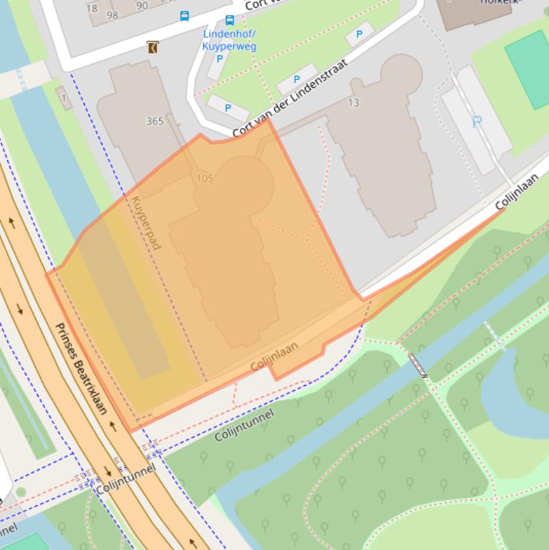 Kaart van postcodegebied 2613LB.