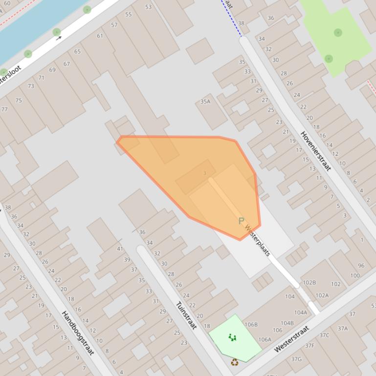 Kaart van postcodegebied 2613LZ.