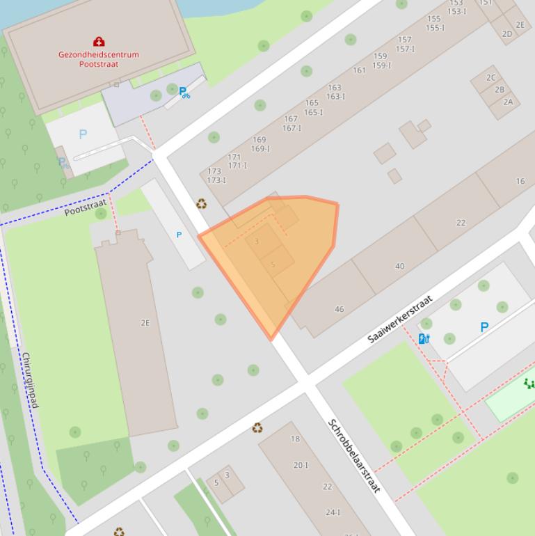 Kaart van postcodegebied 2613MG.