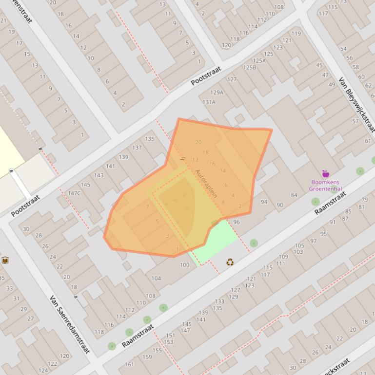 Kaart van postcodegebied 2613MR.