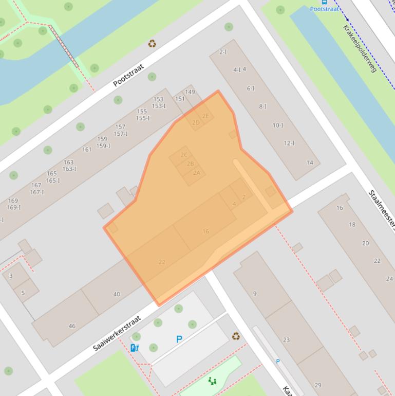 Kaart van postcodegebied 2613MS.