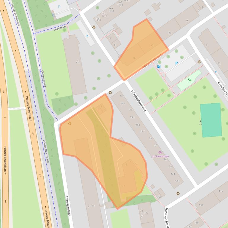 Kaart van postcodegebied 2613MT.