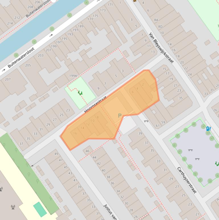 Kaart van postcodegebied 2613PD.