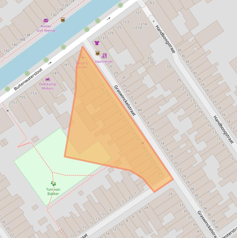 Kaart van postcodegebied 2613PT.