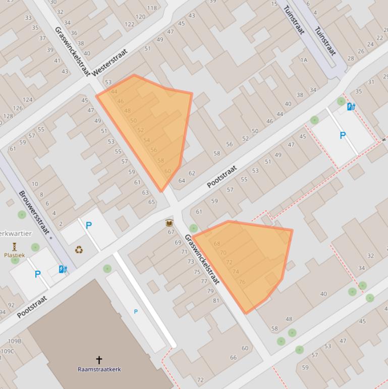 Kaart van postcodegebied 2613PX.