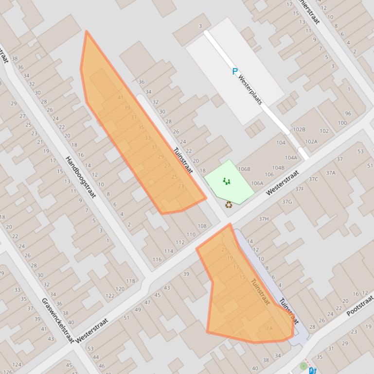 Kaart van postcodegebied 2613RB.