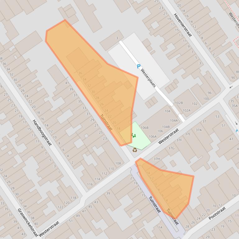 Kaart van postcodegebied 2613RC.