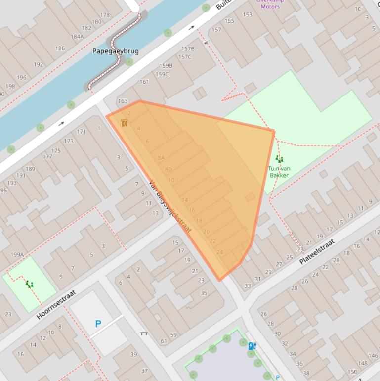 Kaart van postcodegebied 2613RS.